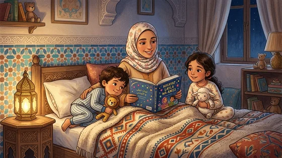 When children listen to stories in their mother tongue, their imagination flourishes naturally. Combining the warmth of family storytelling with traditional Moroccan tales fosters lasting self-confidence and pride in their heritage.