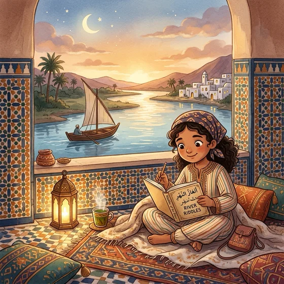 Illustration de La fille intelligente et l'enigme