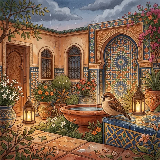 رسم قصة العصفور وشتا الأولى
