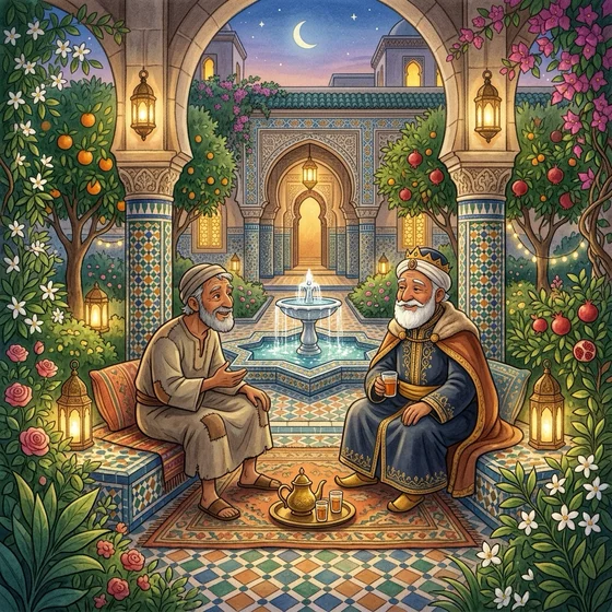 رسم قصة السلطان والفقير